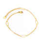 oval link anklet textured