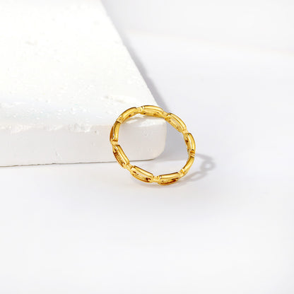 oval link chain ring styling light white environment modern jewelry inspiration