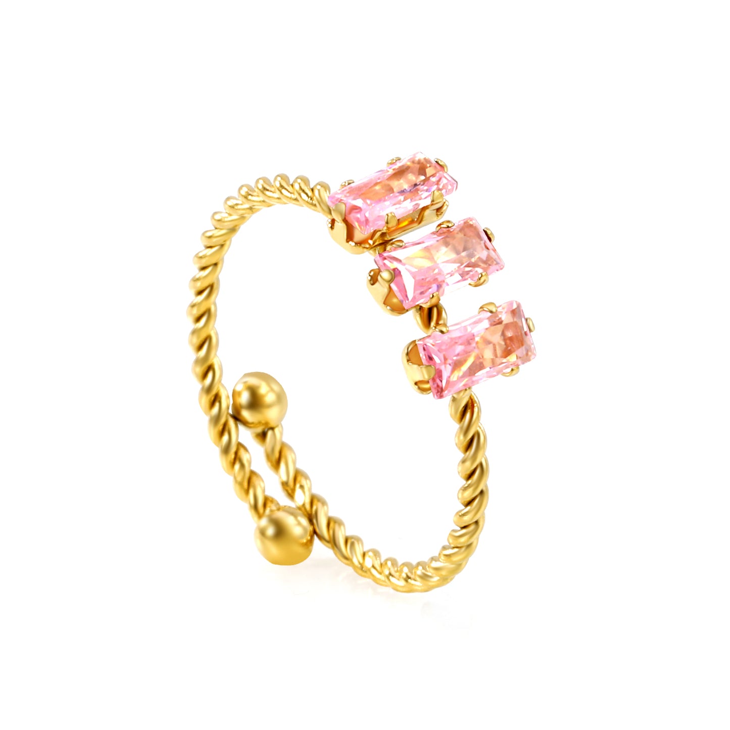 party-multigem-chain-gold-wholesale-pink