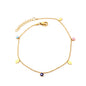pastel disc leaf anklet white