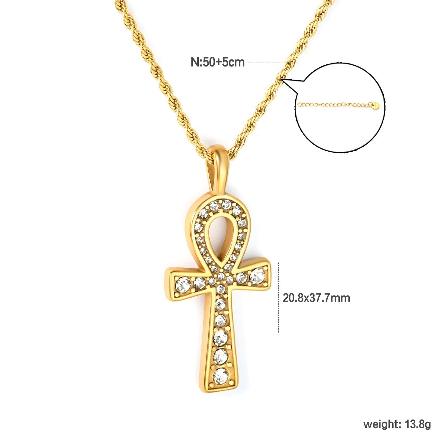 Sacred Symbol Meets Streetwear Glamour in This Paved Zircon Rope Chain