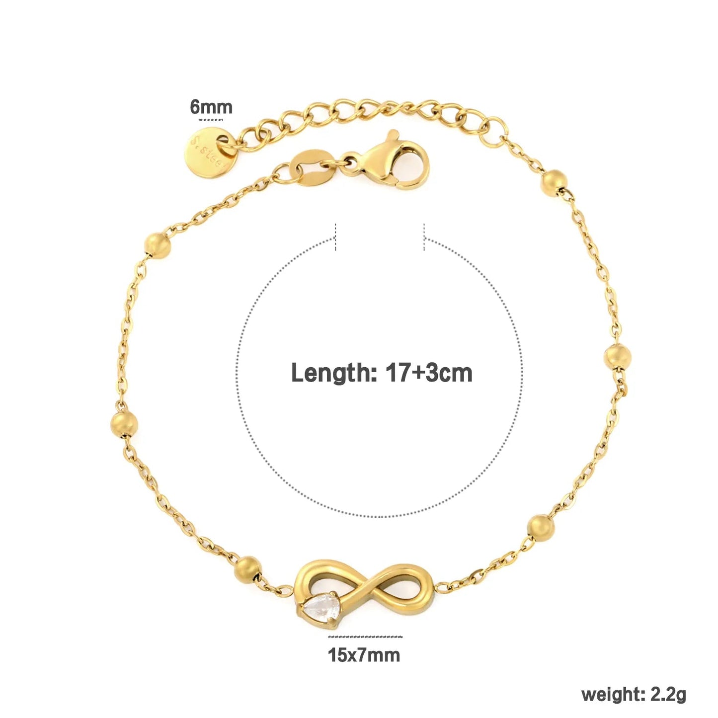 A Modern Twist on Classic Infinity Jewelry Featuring a Solitaire Drop Stone