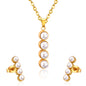 pearl bar jewelry set stainless