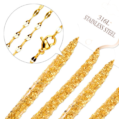 10pcs Gold and Silver Tone Chain Collection - Various Styles with Different Clasps