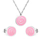 pink spiral rose gold jewelry-steel