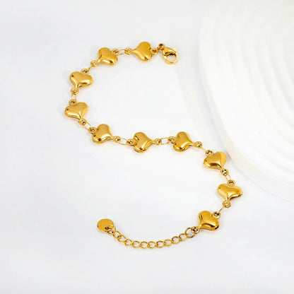 Wholesale 10 heart connected sweet aesthetic jewelry supplier
