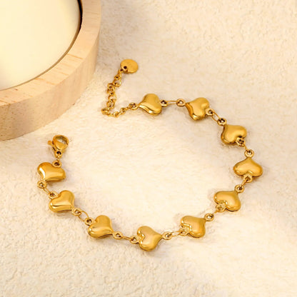 Wholesale 10 heart connected sweet aesthetic jewelry supplier