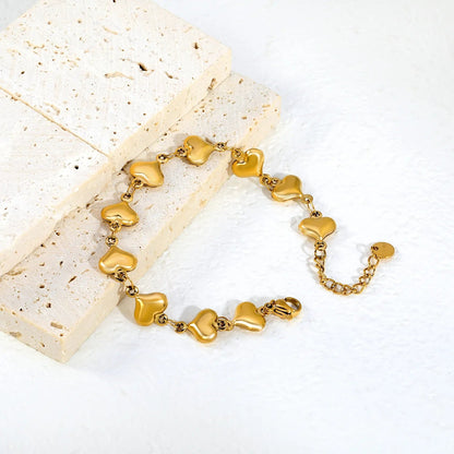 Wholesale 10 heart connected sweet aesthetic jewelry supplier