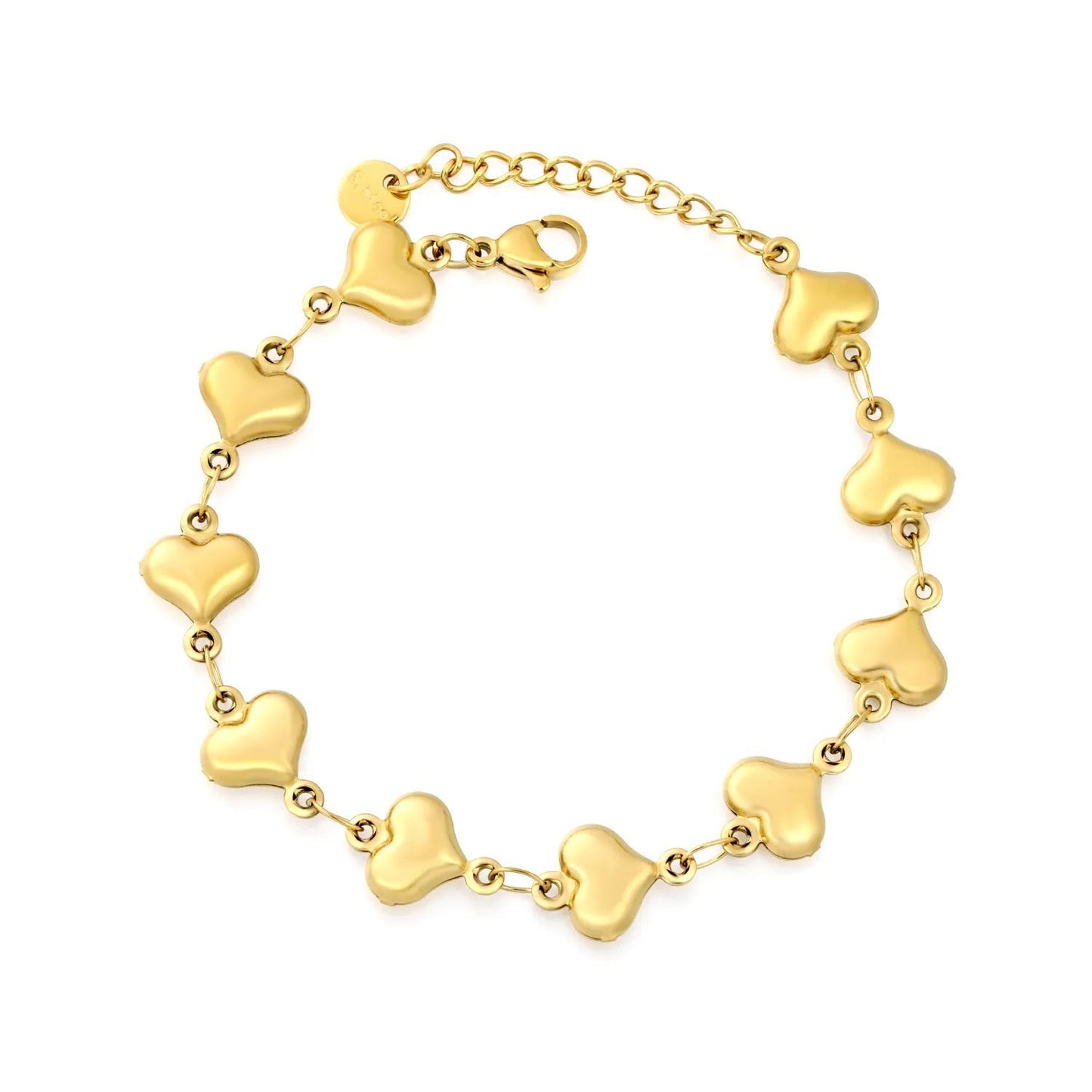 Wholesale 10 heart connected sweet aesthetic jewelry supplier
