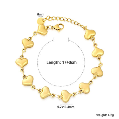 Wholesale 10 heart connected sweet aesthetic jewelry supplier