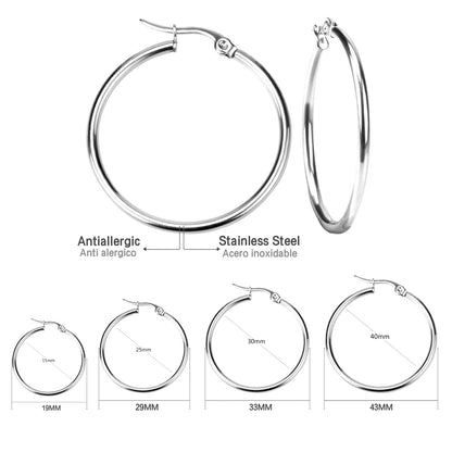 Wholesale 18K Gold Large Hoop Earrings Smooth Design Classic Style