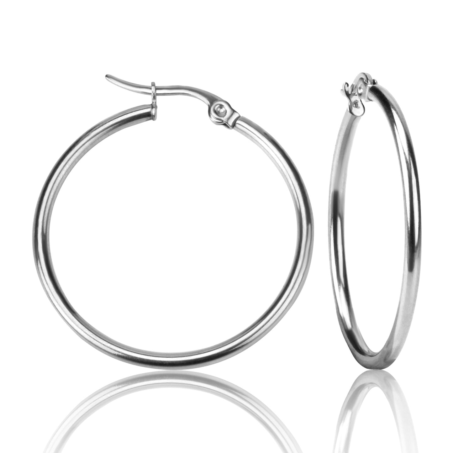 Wholesale 18K Gold Large Hoop Earrings Smooth Design Classic Style
