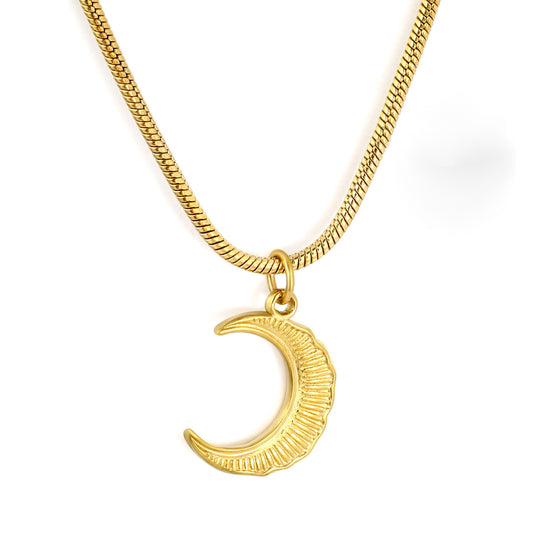 Wholesale French Vintage Sunburst Crescent Moon Pendant Jewelry