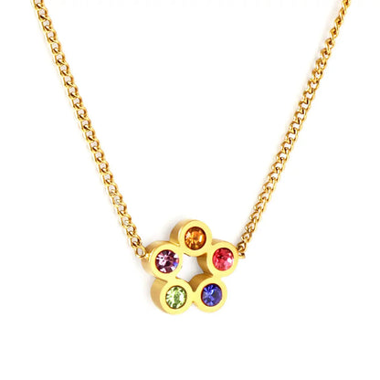 Factory Direct 18K Gold Plated Vibrant Crystal Plum Blossom Jewelry