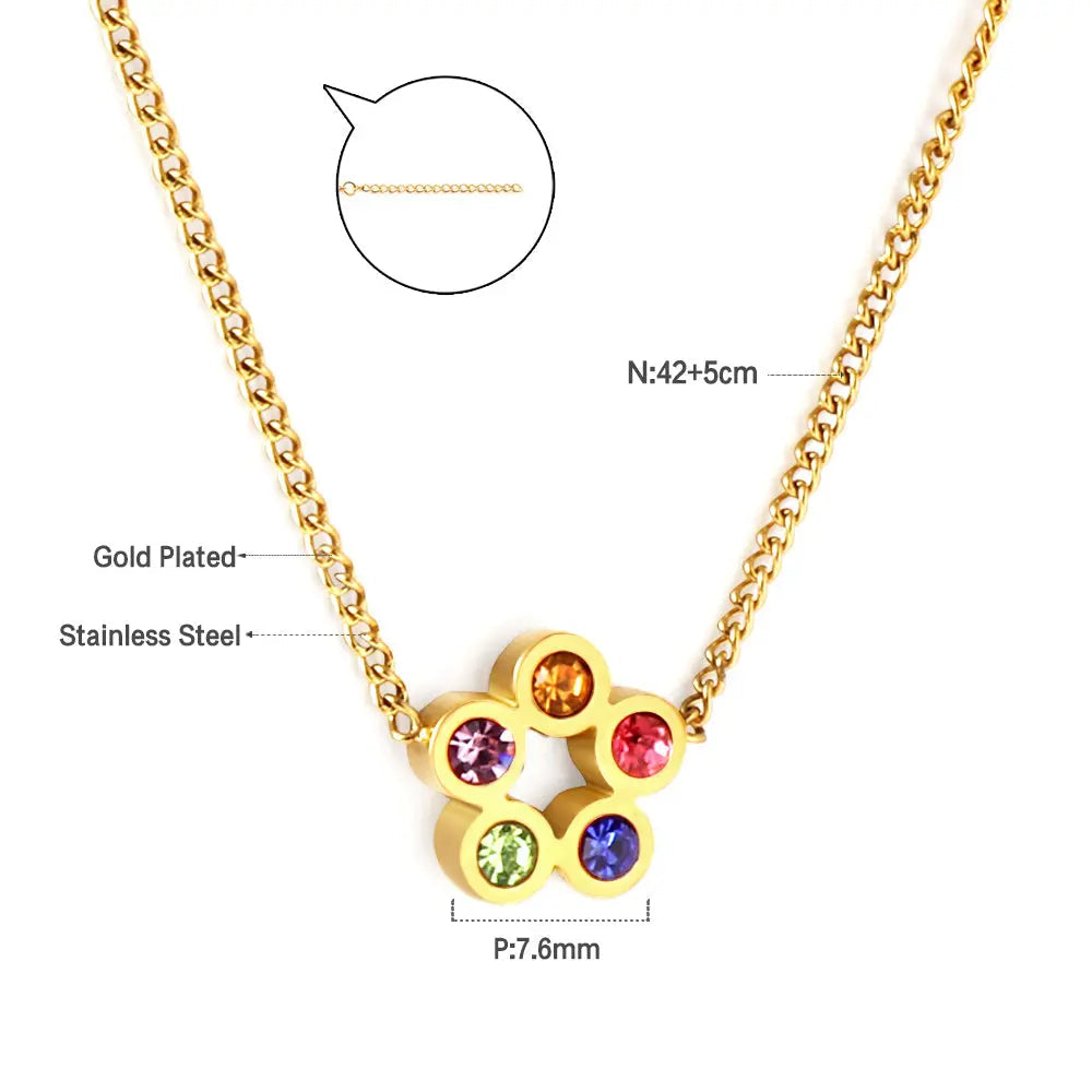 Factory Direct 18K Gold Plated Vibrant Crystal Plum Blossom Jewelry