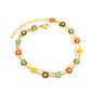 rainbow flower anklet vibrant