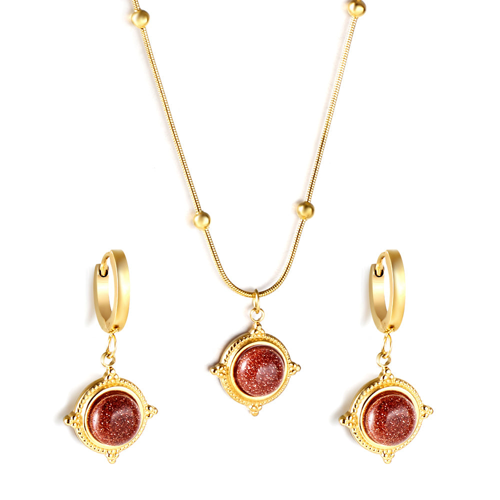 rhodonite oval gold bead jewelry