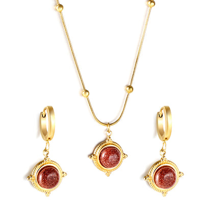 rhodonite oval gold bead jewelry