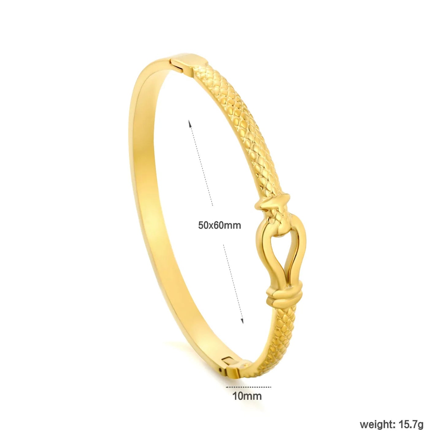 Wholesale Horsebit Clasp Thin Hinged Bangle Light Luxury Equestrian Style Jewelry