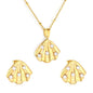 Waterproof 18K Gold Plated Ocean Theme Scallop Shell Earrings Pack