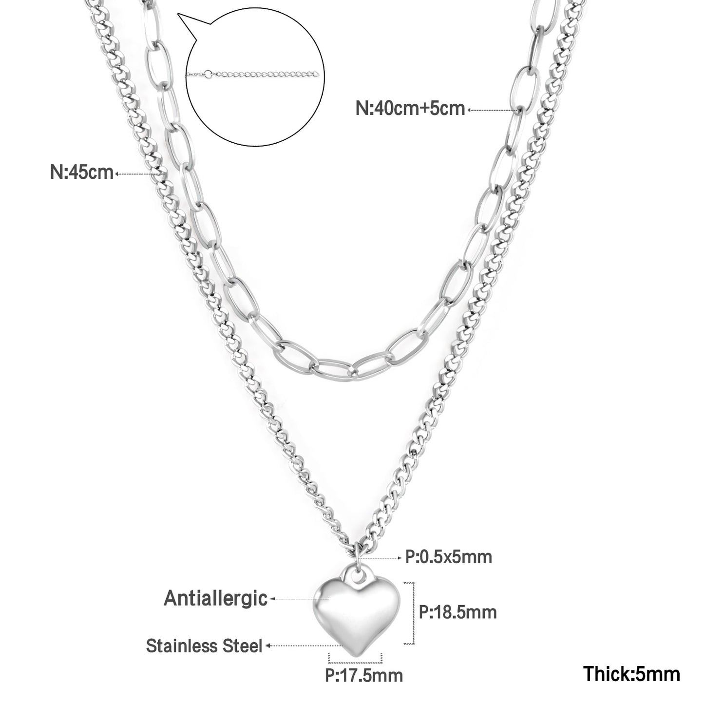 silver-layered-heart-chain-luxury