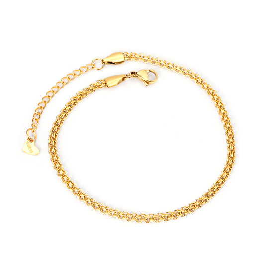 slim chain heart anklet