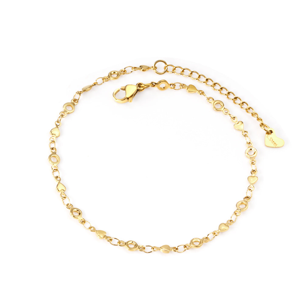 slim chain micro charm anklet