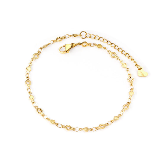 slim chain micro charm anklet