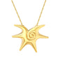 Bulk Supply Sculptural Spiral Relief Eight-Point Star Station Choker