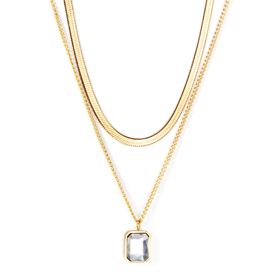 square-diamond-pendant-snake-chain-18kgold