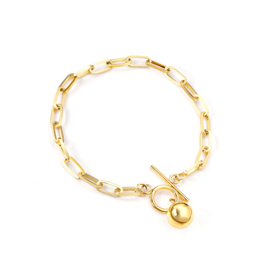 square-link-ball-bracelet-18kgold-hypoallergenic