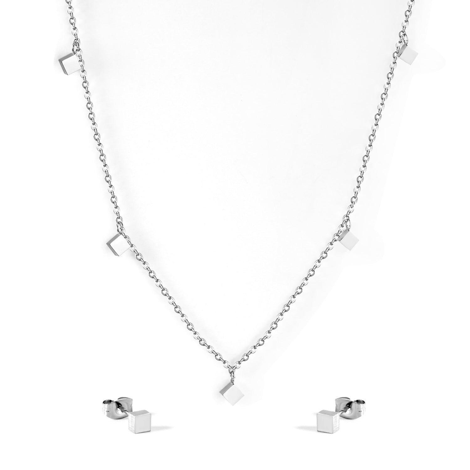 square pendant modern jewelry-steel
