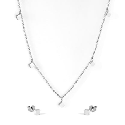 square pendant modern jewelry-steel