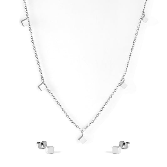 square pendant modern jewelry-steel