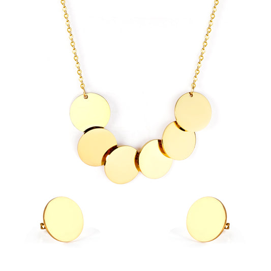 stacked disc jewelry stainless