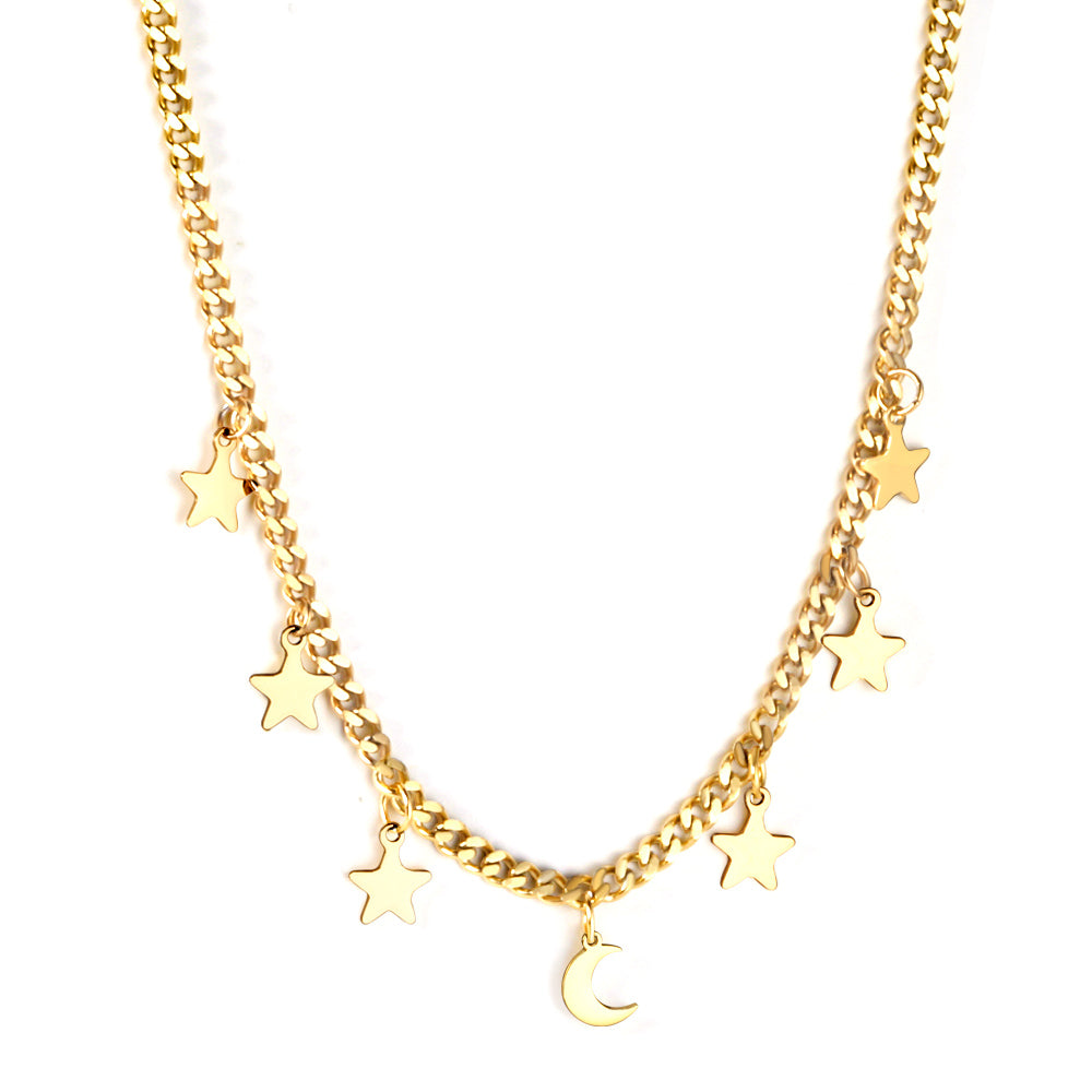 star-moon-double-chain-hypoallergenic