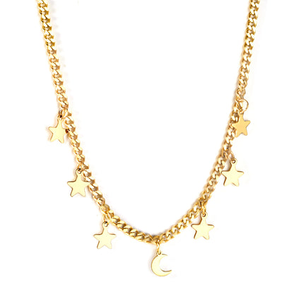 star-moon-double-chain-hypoallergenic