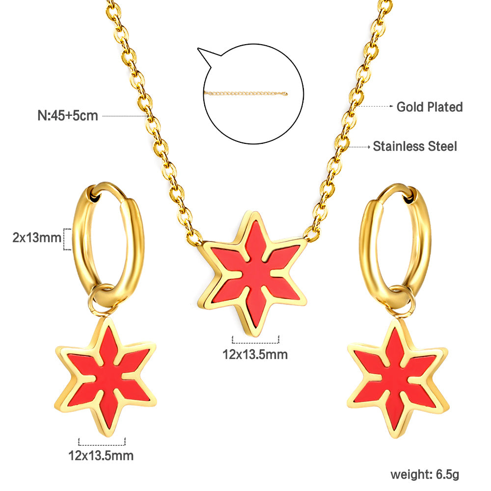 star enamel size chart-red