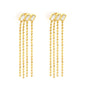 Bulk triple baguette cut CZ parallel block stud earrings 304L