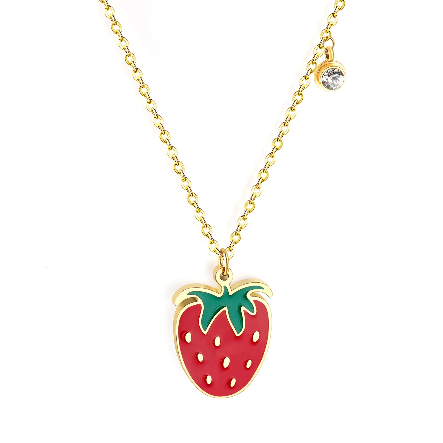 strawberry-pendant-necklace-botanical-art