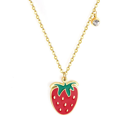 strawberry-pendant-necklace-botanical-art