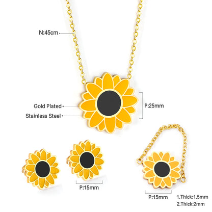 sunflower pendant size chart
