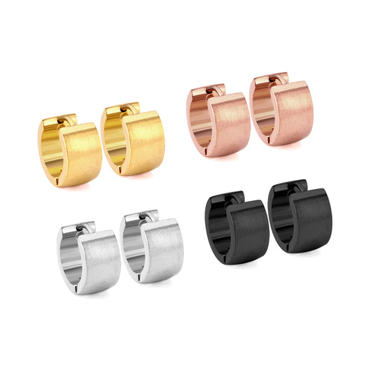 Wholesale 18K Gold Matte Hoop Earrings Elegant Design