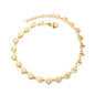 tactile heart anklet modern
