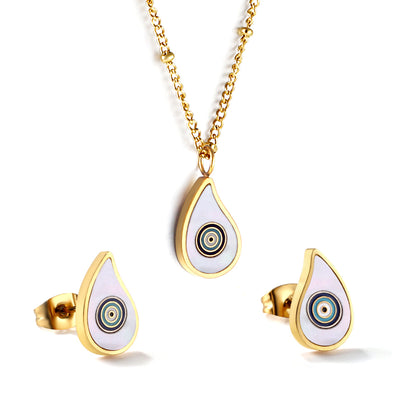 teardrop pink black gold jewelry