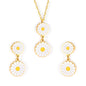 tiered daisy jewelry gold set