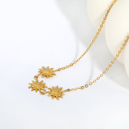 Radiant Sunlit Vibes Captured in a Waterproof Gold Sunflower Choker