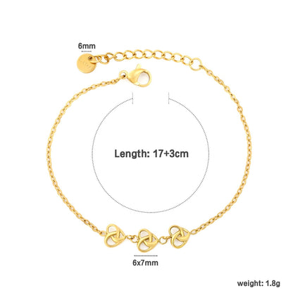 Non-Tarnish 304L Stainless Steel Trinity Celtic Knot Motif Bracelet