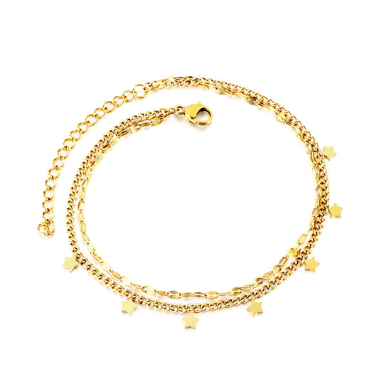 twin star chain anklet