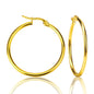 Wholesale 18K Gold Large Hoop Earrings Smooth Design Classic Style
